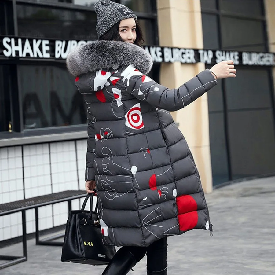 Long Cotton Coat Winter Outwear Jackets Hood Woman Jacket Puffer Manteau Femme Hiver Women Parkas Both Sides Wear 50KC012 | Женская