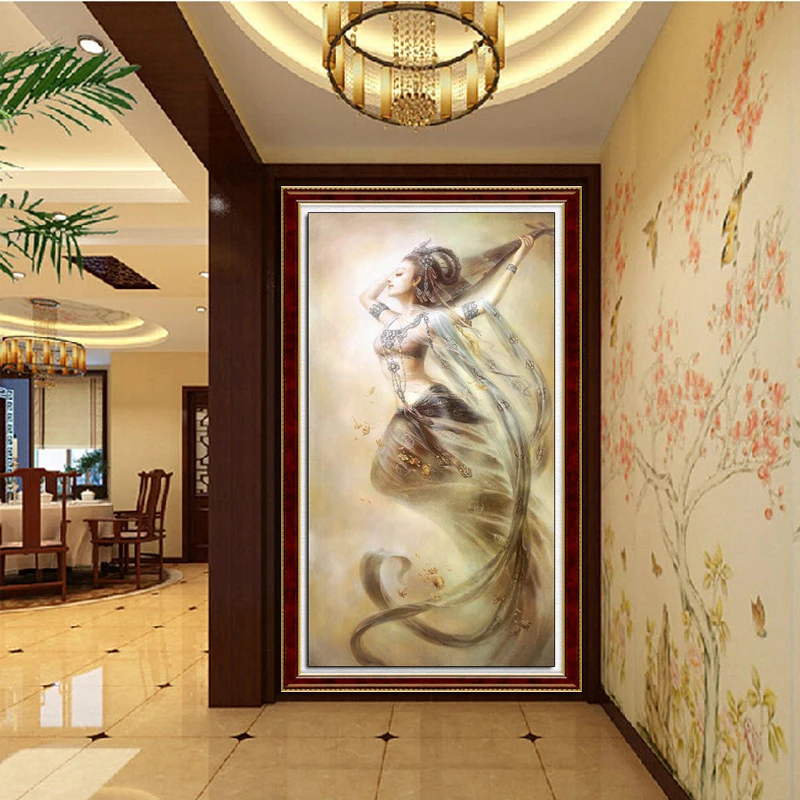 Китайская фигурка Бога восточные портреты Набор для вышивки крестиком сделай