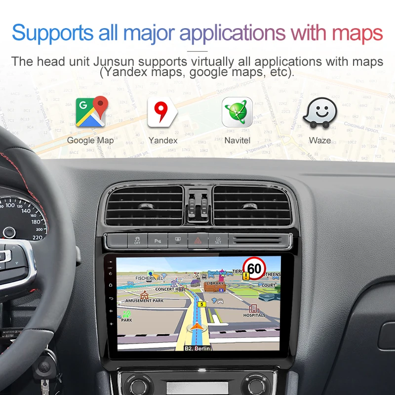Junsun автомобильный мультимедийный плеер 2 Din Авто Android 8 1 радио для POLO 2009 2010 2011 2012 2013