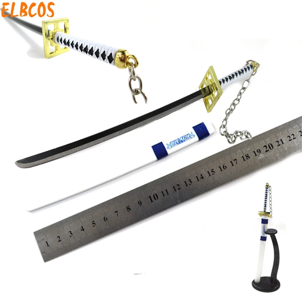 ELBCOS Bleach Ichigo Renji Aizen Ichimaru Gin Hitsugaya Ulquiorra Byakuya Rukia 22 см/8,7 ''Меч Модель игрушки настольные украшения