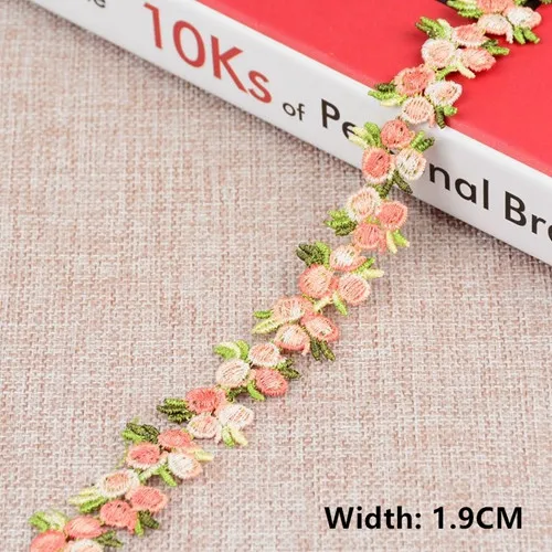 Кружевная ткань #723 с цветком вишни 1 ярд кружевные ленты сделай сам вышитая