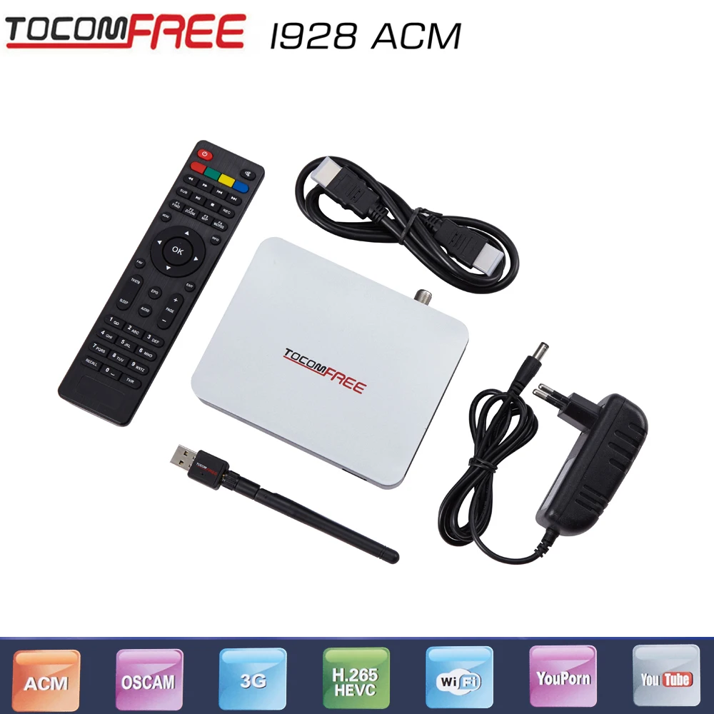 2017 Новый Спутниковый ресивер tocomfree икс i928ACM бесплатно + 1 шт. wi fi антенны Южной