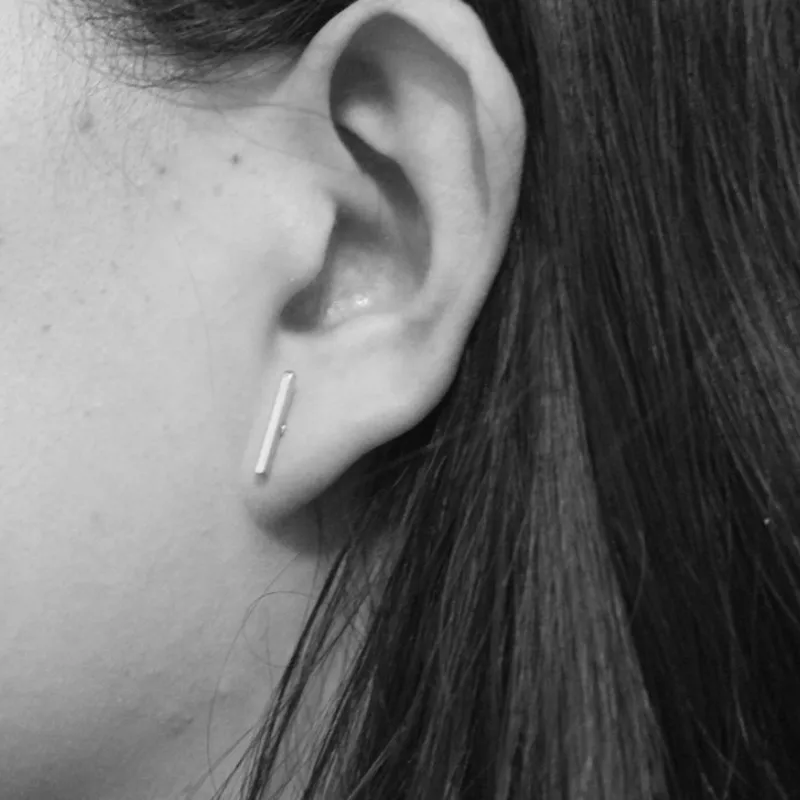 Модные золотые и серебряные Простые серьги в стиле панк Т образные для женщин