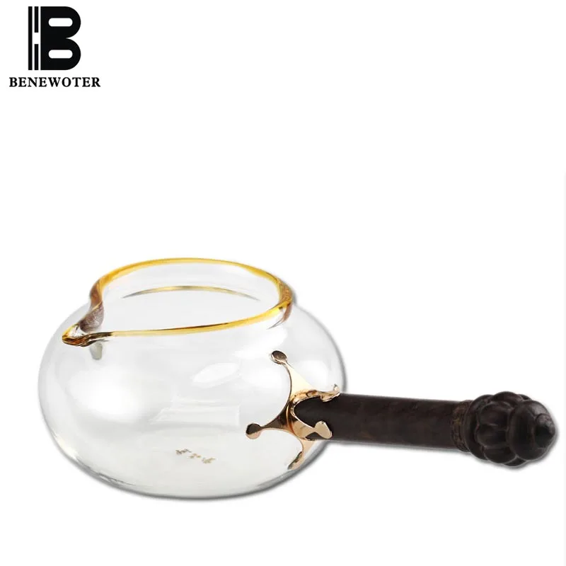 

250ml Handmade Japanese Borosilicate Heat Resistant Glass Fair Cup Ebony Side Handle Black Tea Coffee Cup Water Drinkware Kettle