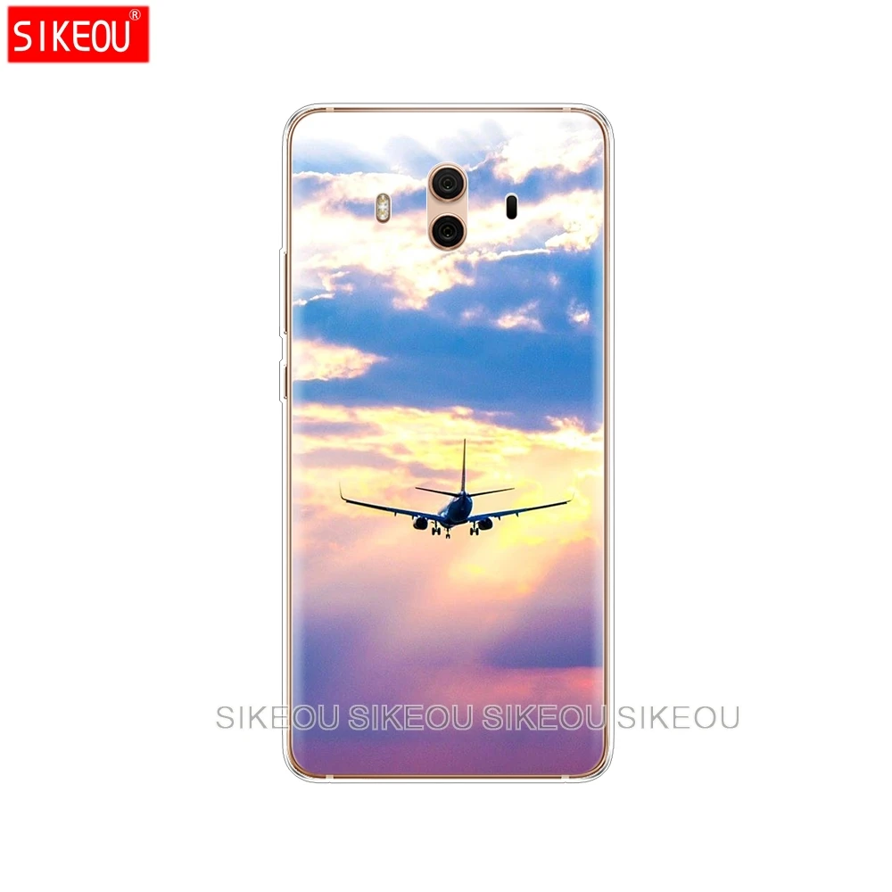 Силиконовый чехол для телефона Huawei mate 7 8 9 10 pro LITE летательный аппарат самолет