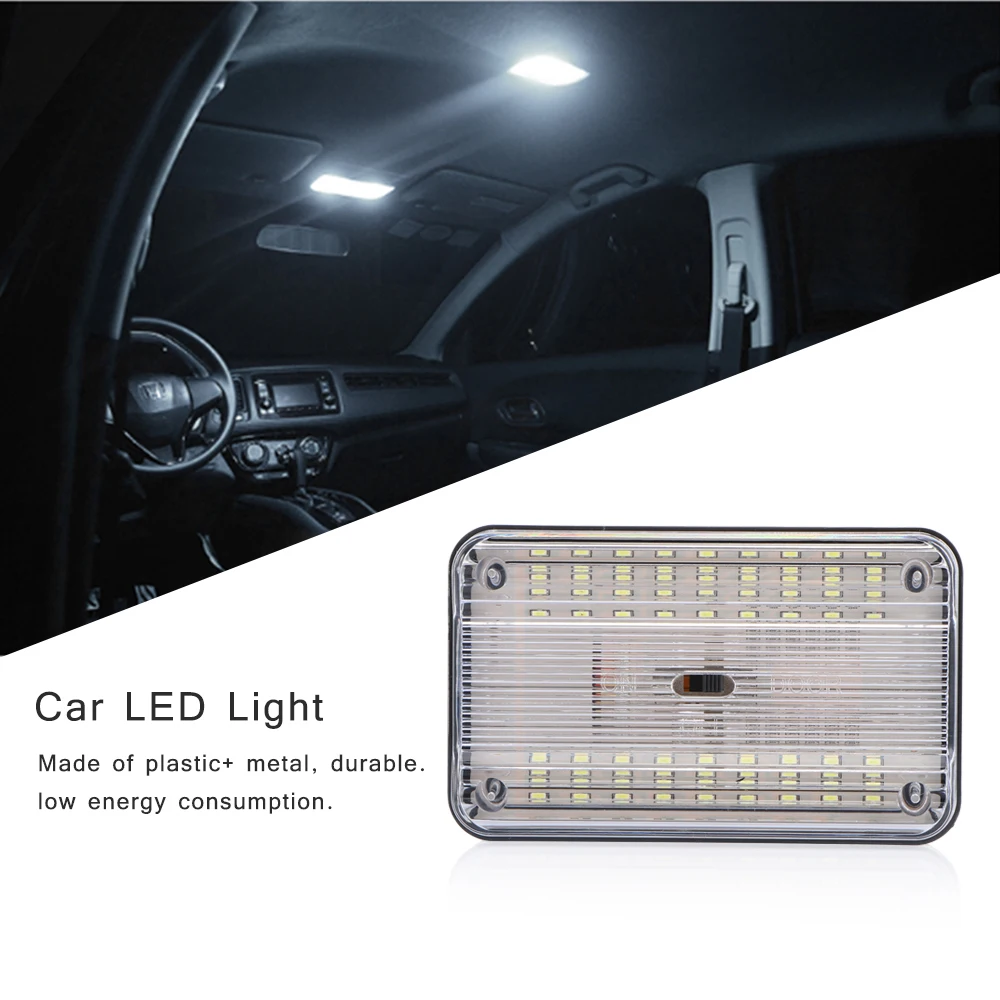 ALLOMN 36 SMD авто купольная Светодиодная потолочная интерьерная прямоугольно белая