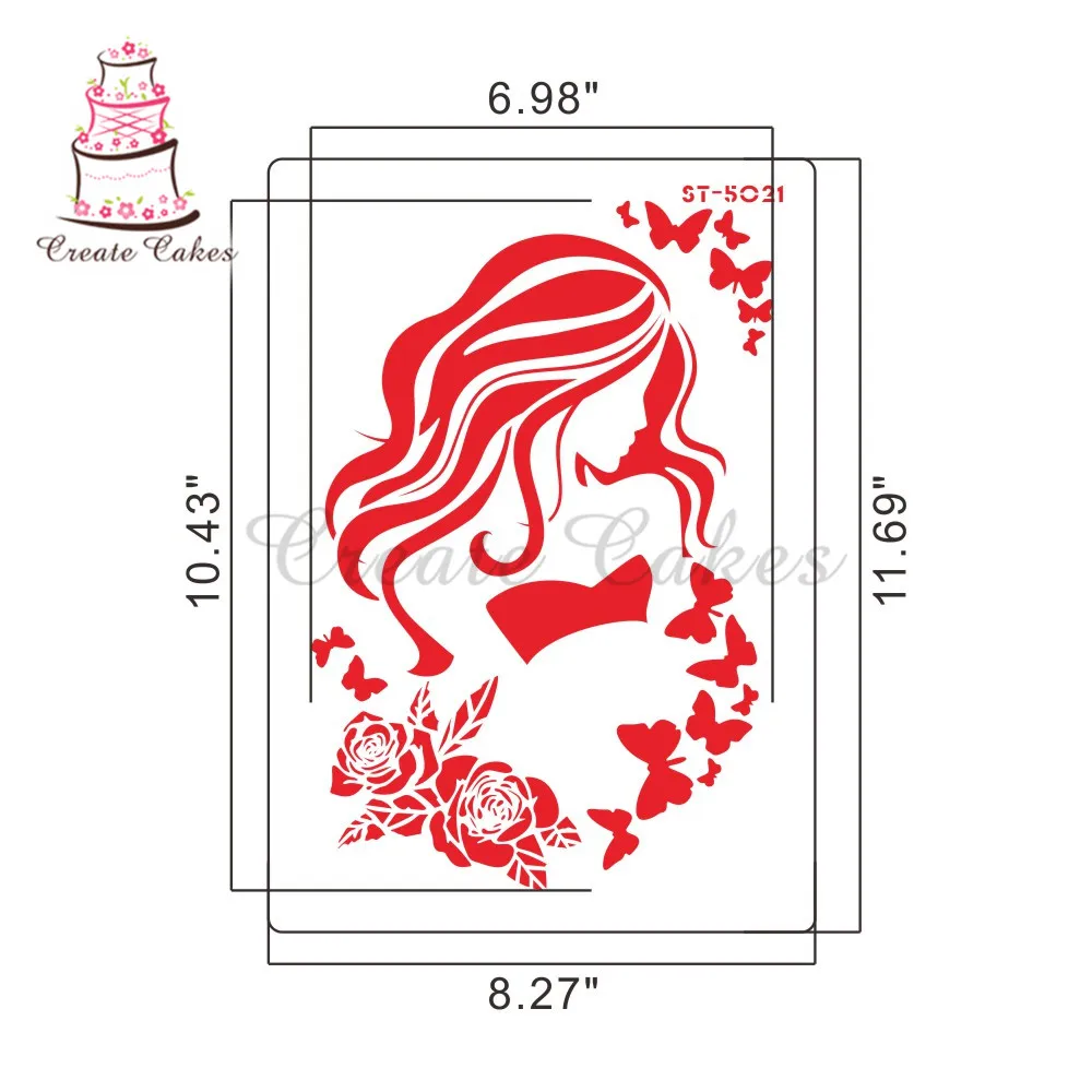 Трафареты с длинными волосами для девушек трафареты стен картина альбом декора