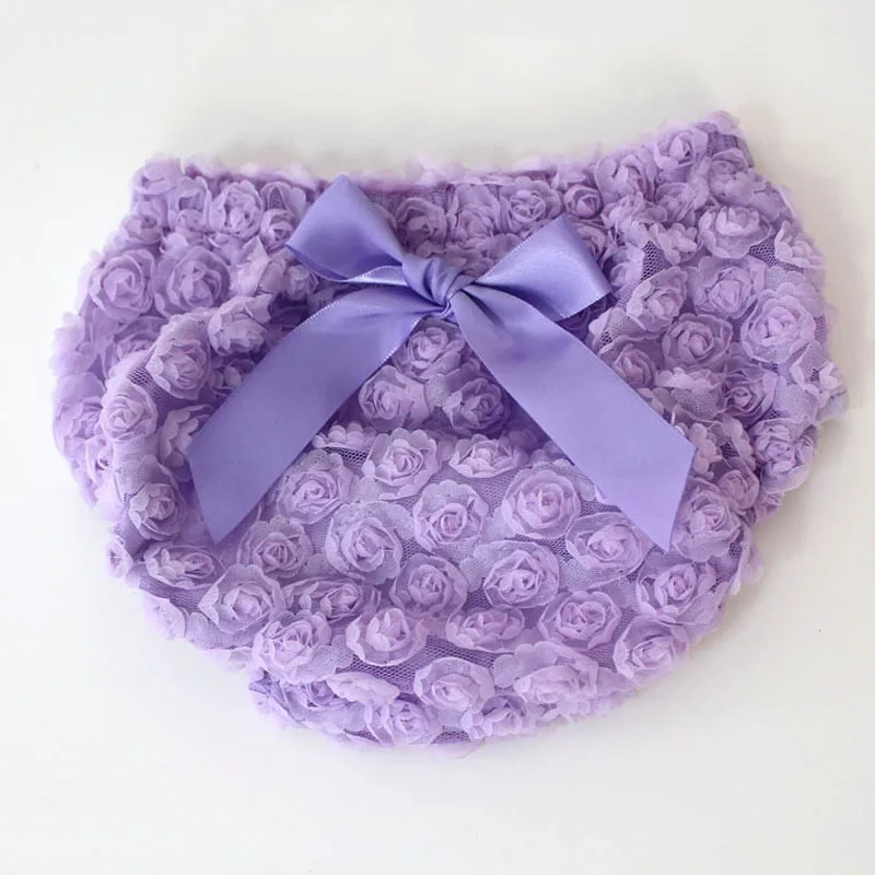 Детские шорты плотные трусики с розой для маленьких девочек оборками милые