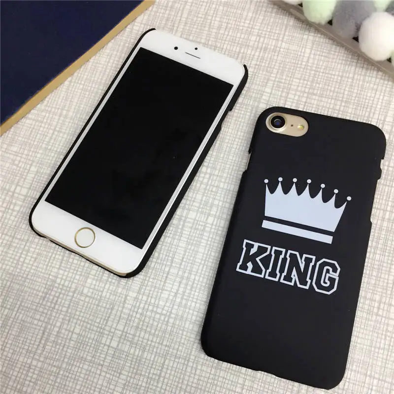 JIBAN письмо КОРОЛЬ queen пары чехол для телефона iphone 9 Apple плюс крышка мультфильм