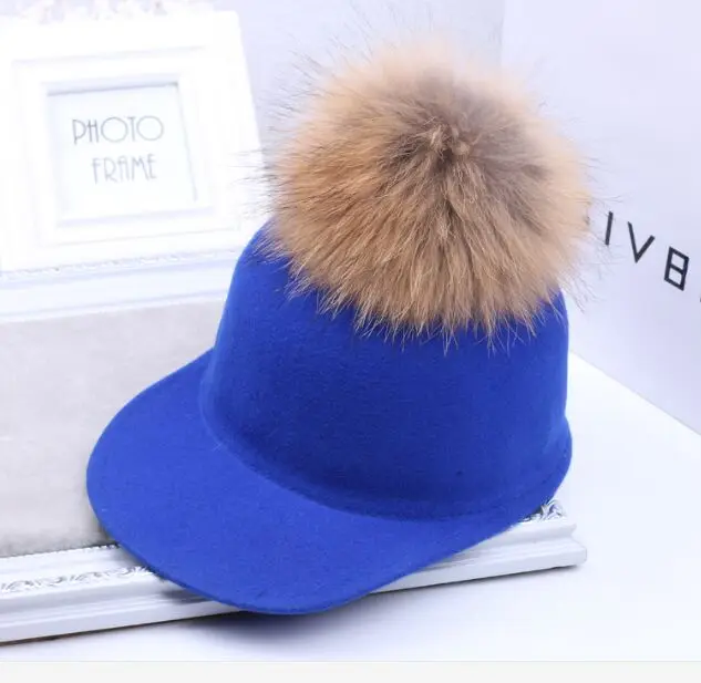 Real wool blue BBS112 Новая Осенняя шапка В рыцарском стиле шапки для верховой езды женские зимние ретро британские меховые Pom cap Fedora шапки для уличного бита хипстерские - Цвет: Real wool blue