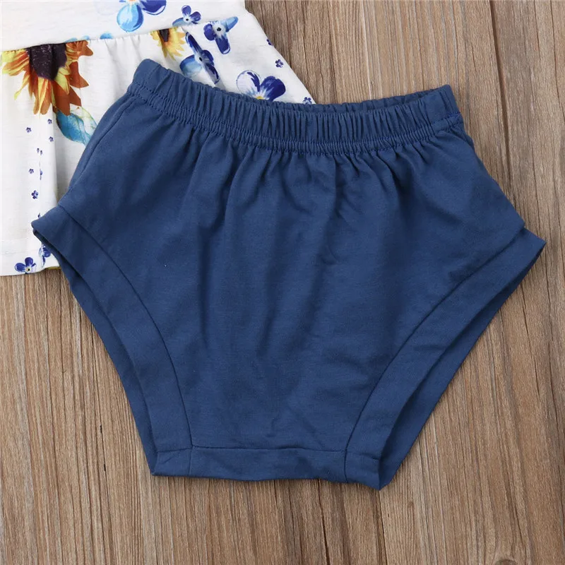 Милая одежда для маленьких девочек с рисунком подсолнуха платье без рукавов