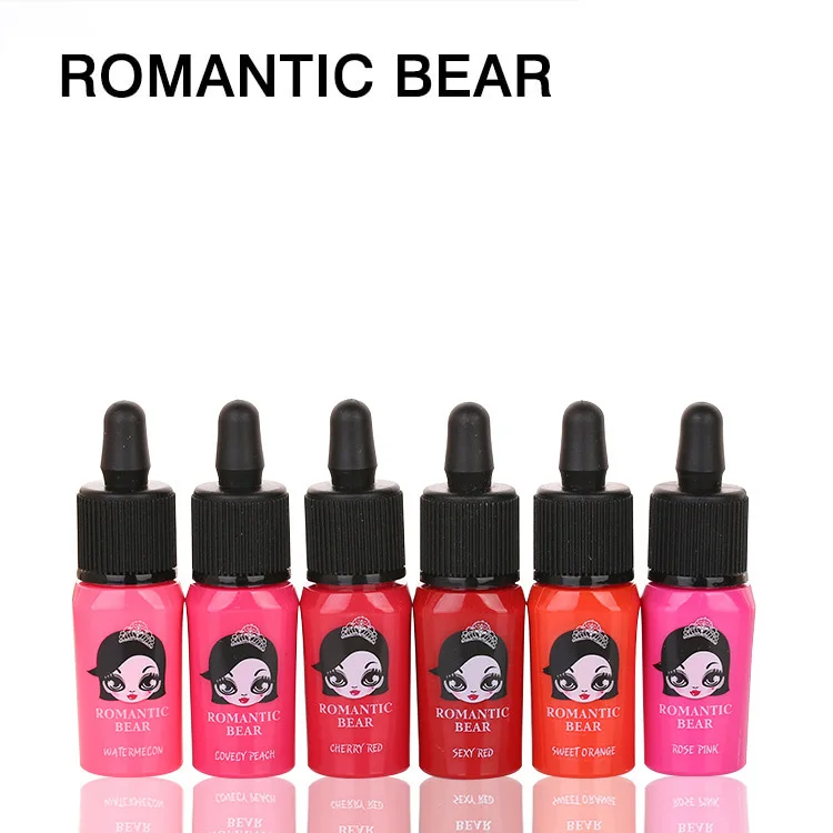 6 цветов Фрукты пятнистости Блеск для губ Водонепроницаемый длительный