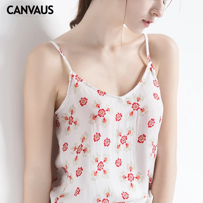 CANVAUS новинка летние женские прямые свободные тонкие сексуальные цветочный принт