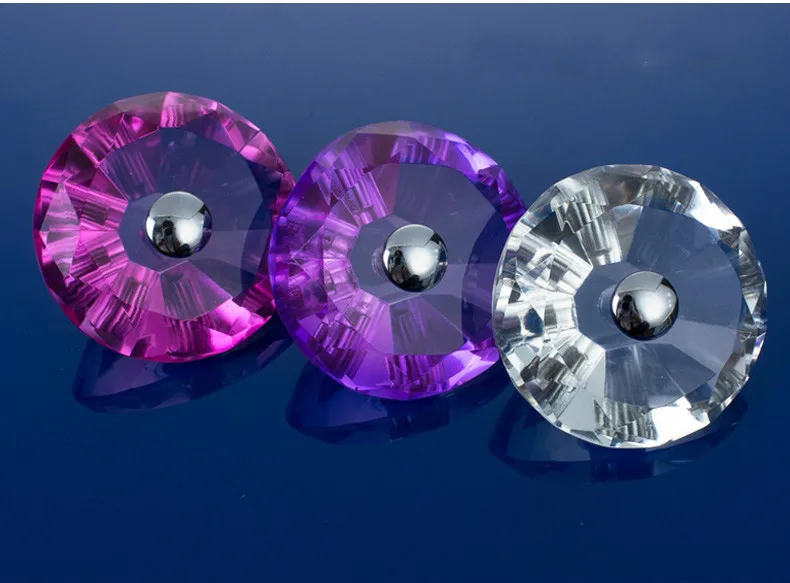 Ручка дверная из хрустального стекла большая ручка 1 пара розовые алмазные ручки