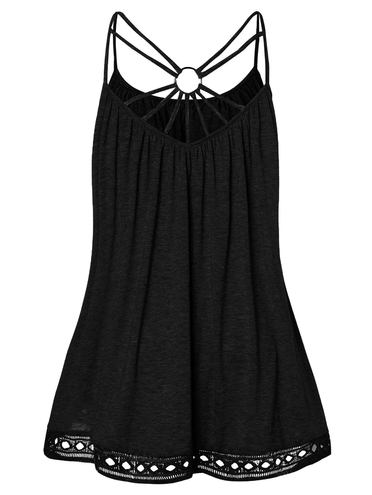 Женский топ на бретельках ROSEGAL повседневный однотонный с круглым вырезом без