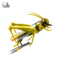 yazhida grasshopper fly fishing flies 4pcs kit bait tying material for pike carp flyfishing