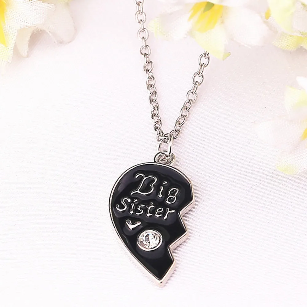 Trendy Charming Jewelry Sisters-in-one 2PCS Stitching Heart-shaped Pendant Necklace Drop Shipping NL-0947 | Украшения и