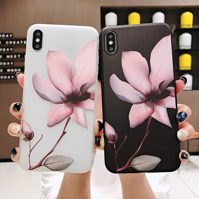 Новый Модный милый чехол с цветами для iphone 6 6s 7 8 Plus X XR XS MAX задняя крышка Ip 6plus 7plus