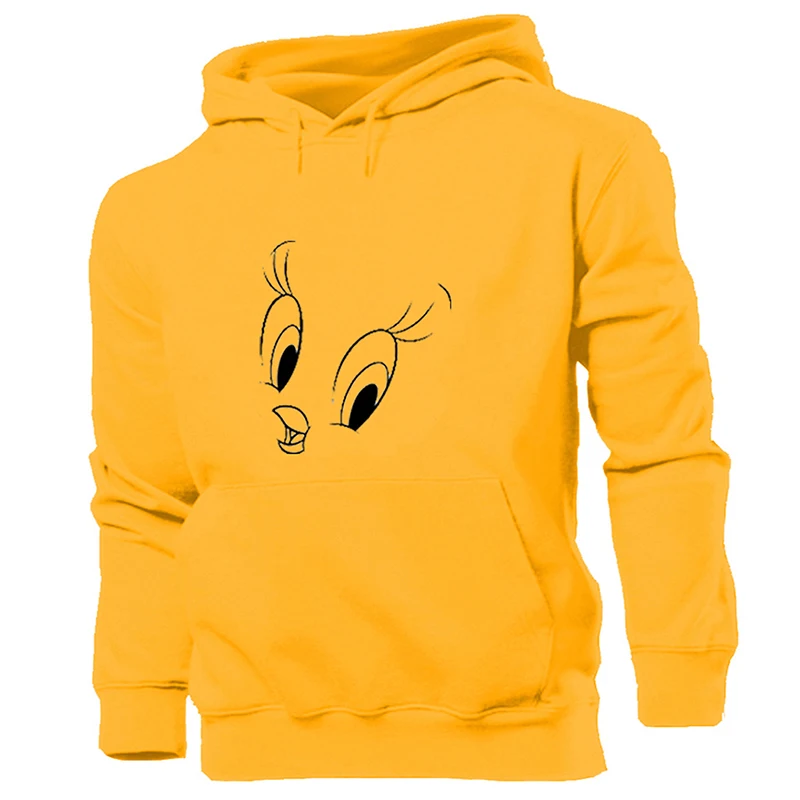 Забавная мультяшная птичка Твити, милый кролик баг и Черный кот Looney Tunes, Женская толстовка с капюшоном, пуловер с капюшоном - Цвет: YeWM195Y