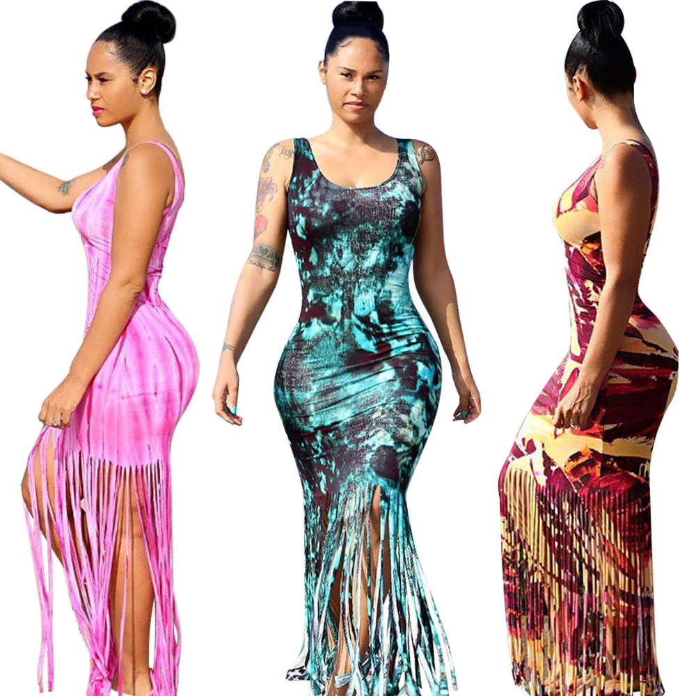 Летнее платье для женщин сарафан с принтом пламени v образный вырез без рукавов