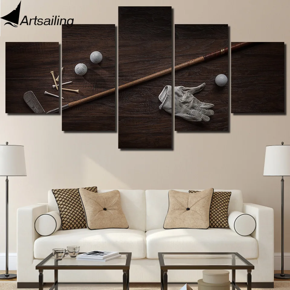 

Wall Art 5 Piece Canvas Painting Baseball and Baseball Glove Posters and Prints Sport Pictures for Living Room Home Decor YA1680