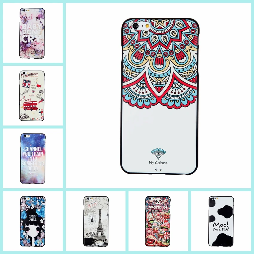 Роскошные Pattern Картина чехол телефона для Apple iPhone 6 6S ультра тонкий Мягкие TPU