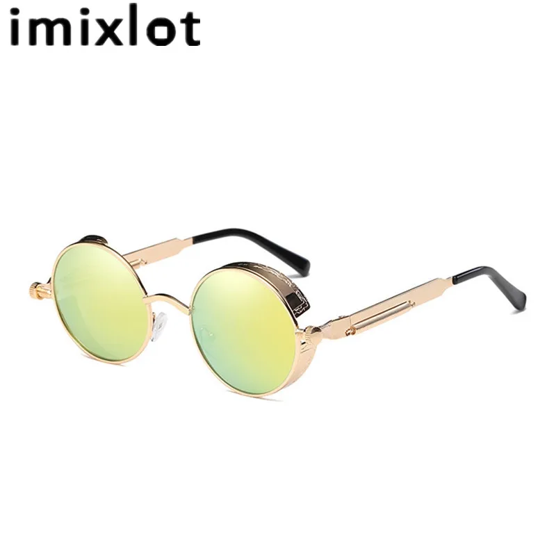 Imixlot Classic Retro Women Steampunk Sunglasses Brand Design Round Polarized Oculos de sol UV400 | Аксессуары для одежды