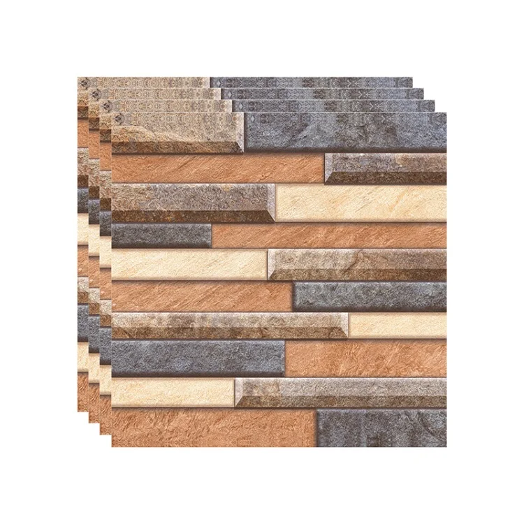 4PCS Кирпичный камень 3D настенные наклейки для ванной комнаты декор для гостиной самоклеющиеся обои для кухни плитка для спинки умывальника ПВХ наклейки на стену - Цвет: 4PCS