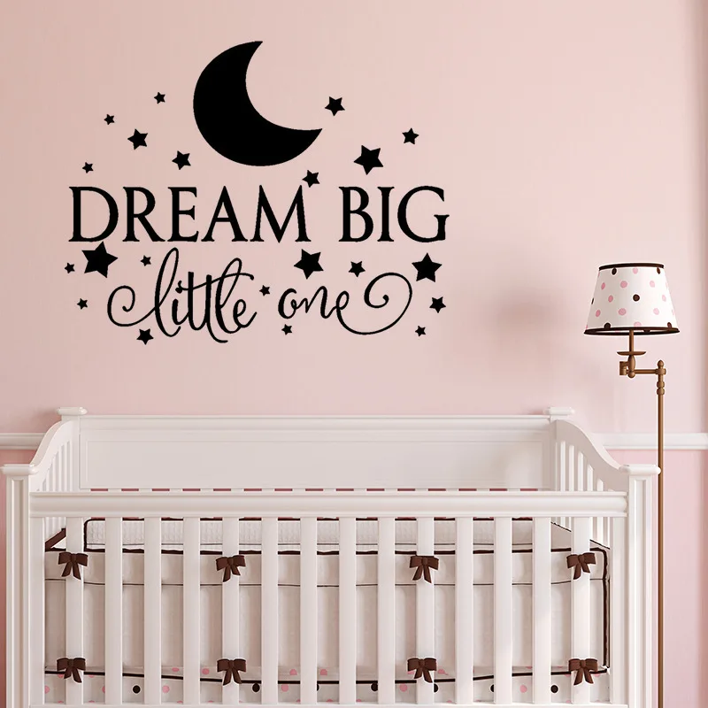 Dream Big Little One DIY Настенная Наклейка для детской комнаты домашний декор наклейки на