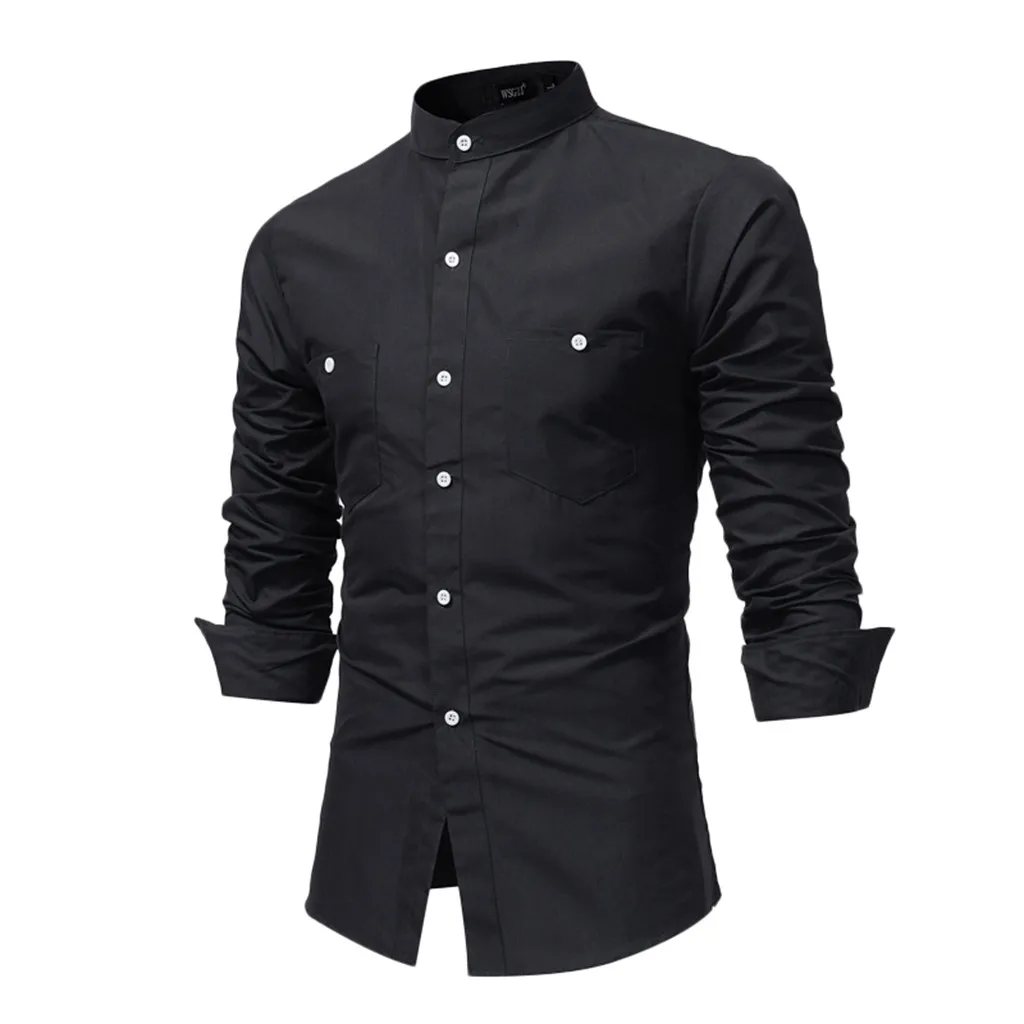 Feitong S~ 2XL мужские рубашки хлопковая блузка мягкого силуэта с длинным рукавом Осень Лето Повседневный Топ Блузка Рубашки мужские деловые рубашки