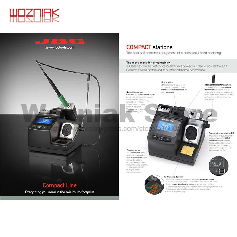Возняк JBC CD-2SHE интегративных паяльная станция машина для использования с T210-A Ручка точность паяльная станция 230v