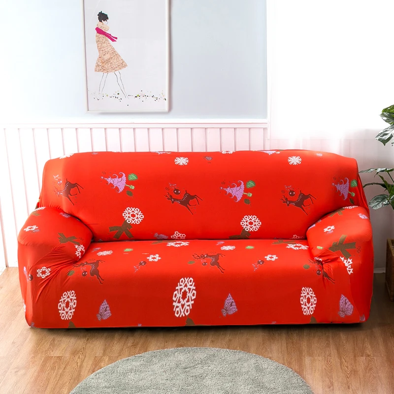 christmas decoration stretch sofa cover slipcovers elastic couch case for different shape sofa loveseat chair l style sofa free global shipping