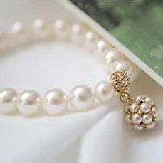 Модные ювелирные изделия жемчужный браслет с шаровой подвеской оптовая продажа |