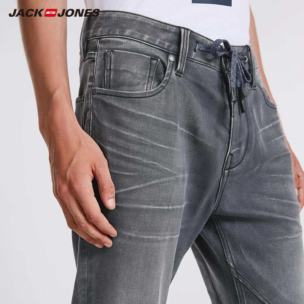 JackJones мужские эластичные хлопковые выцветающие повседневные джинсы байкерские