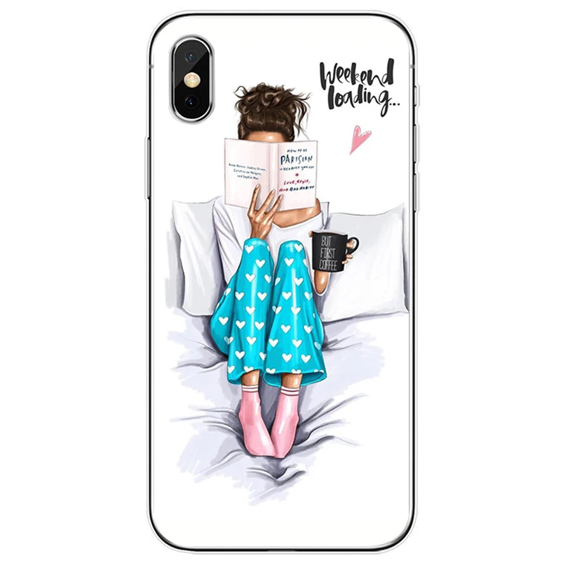 Для iPhone X XS XR MAX для 5 5C 5S SE 6 6S 7 8 plus Модный Стильный чехол девушки из Парижа Мягкий