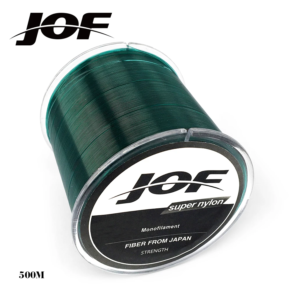 JOF нейлоновая рыболовная леска 500 м экстремально прочная мононить 5 LB 30 фунтов|nylon