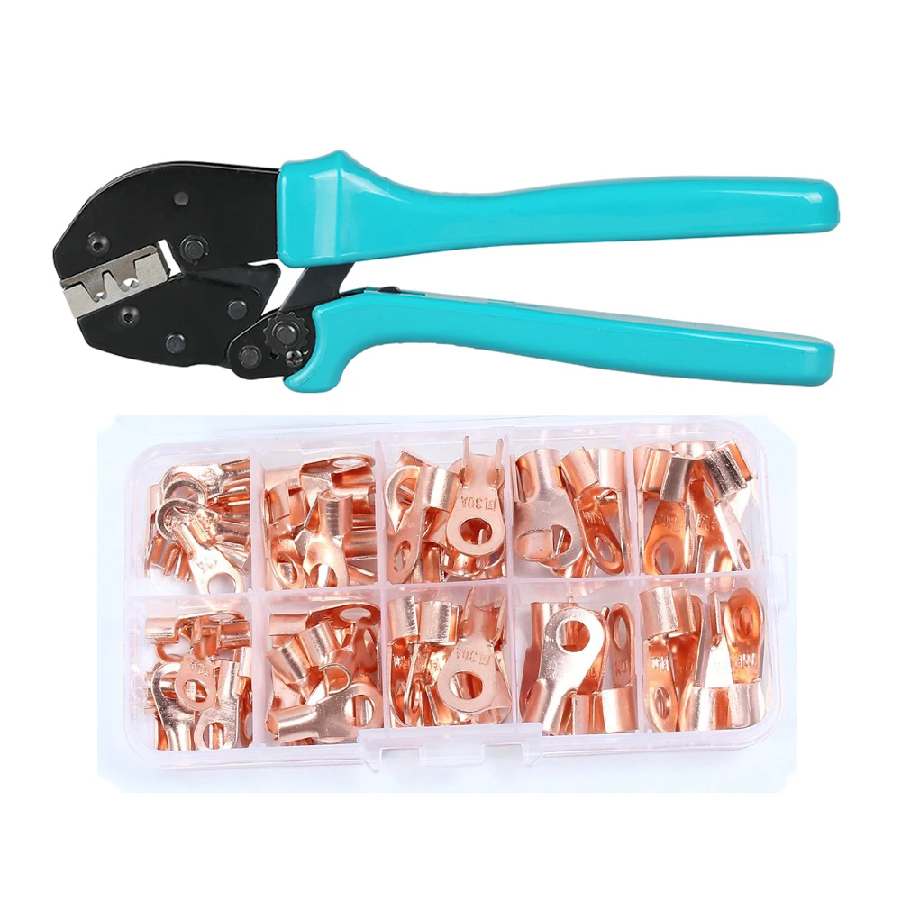 Обжимной инструмент обжим плоскогубцы с 70 шт открытым цилиндром медные