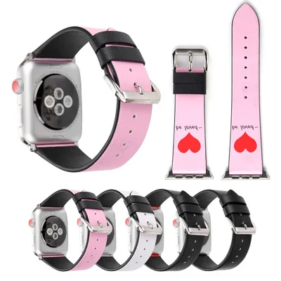 Ремешок из натуральной кожи для Apple Watch ремешок 42 мм iwatch love 38 мужской и женский