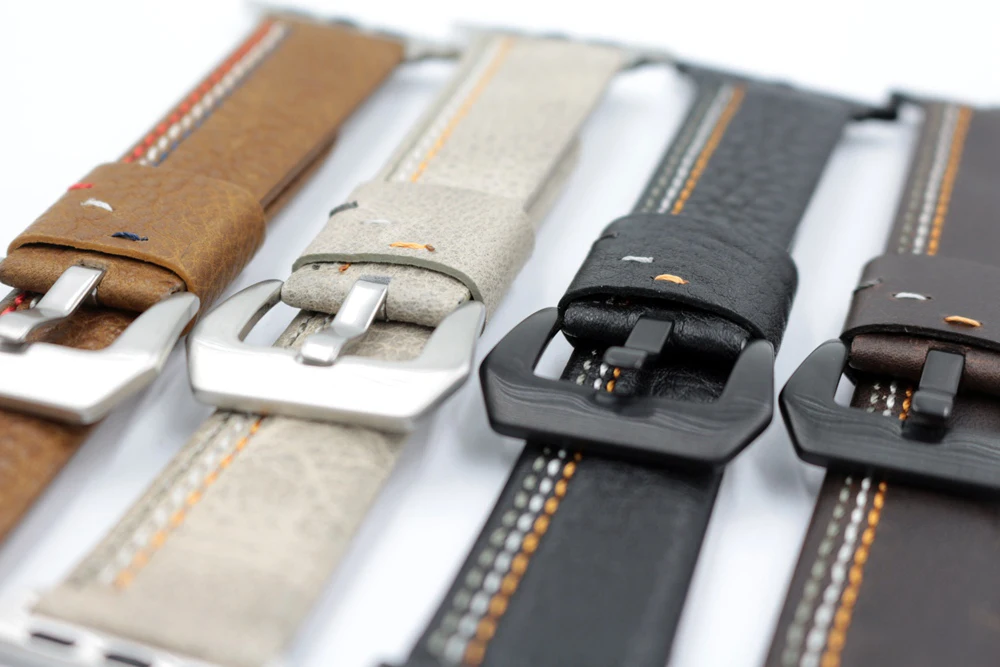Ремешок URVOI для apple watch series 6 SE 5 4 3 мягкий кожаный браслет из телячьей кожи iwatch