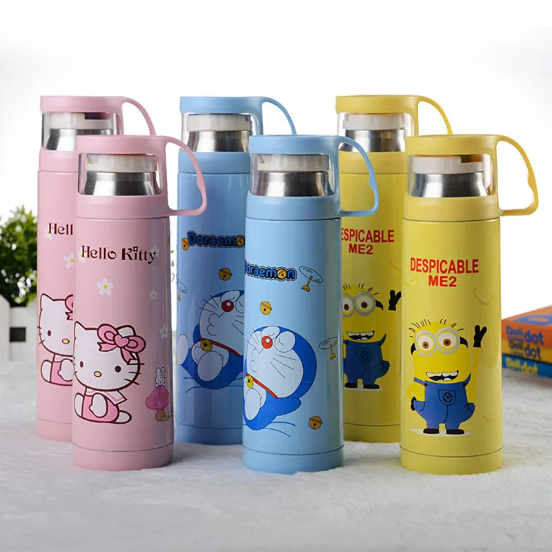 Термос Kawaii Kitty/Doraemon/Minions термос с изоляцией из нержавеющей стали 500 мл кофейная