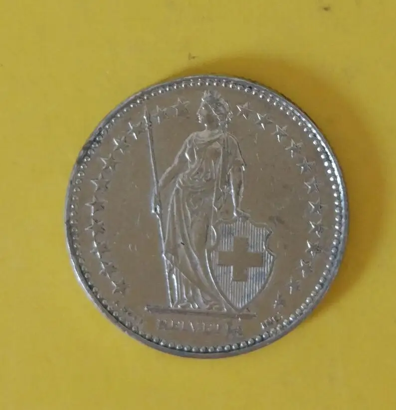 Швейцарские 2 Франка 2FR монеты ЕС Европа 100% настоящие и исходящие для