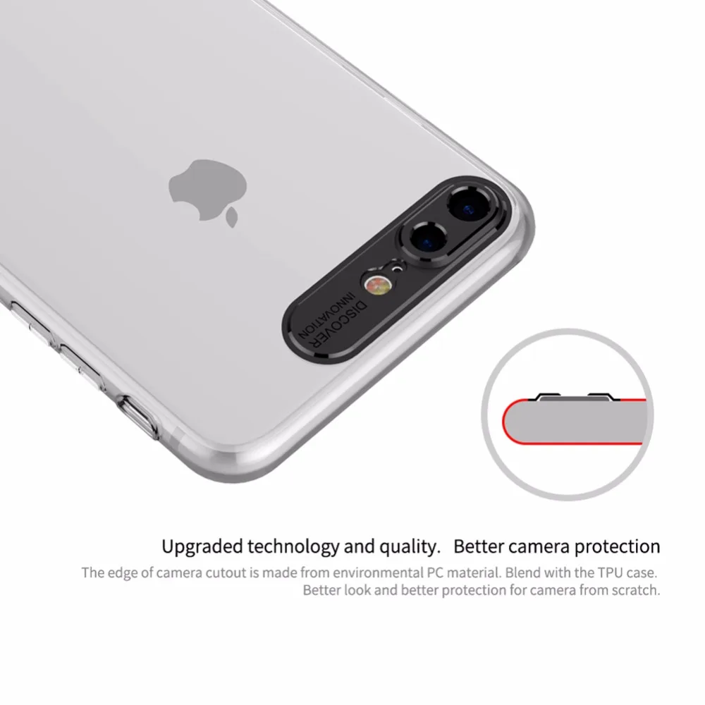 Прозрачный мягкий чехол для телефона NILLKIN из ТПУ iPhone 8 Plus чехлы телефонов