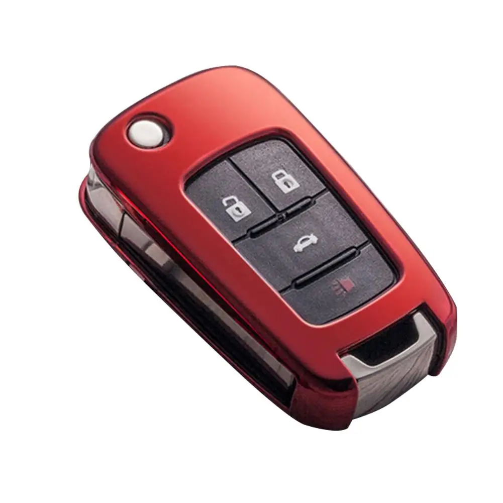 without keychain Мягкий TPU чехол для ключа для Chevrolet для Buick для Cruze Aveo Trax Защитные чехлы для сидений, сшитые специально для Opel Astra Corsa Meriva Zafira Antara J ключ защиты - Название цвета: without keychain