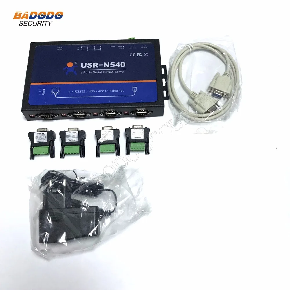 4 последовательных порта RS232 RS485 RS422 к Ethernet TCP IP конвертер сервер USR-N540 Modbus RTU к TCP контроль температуры и влажности