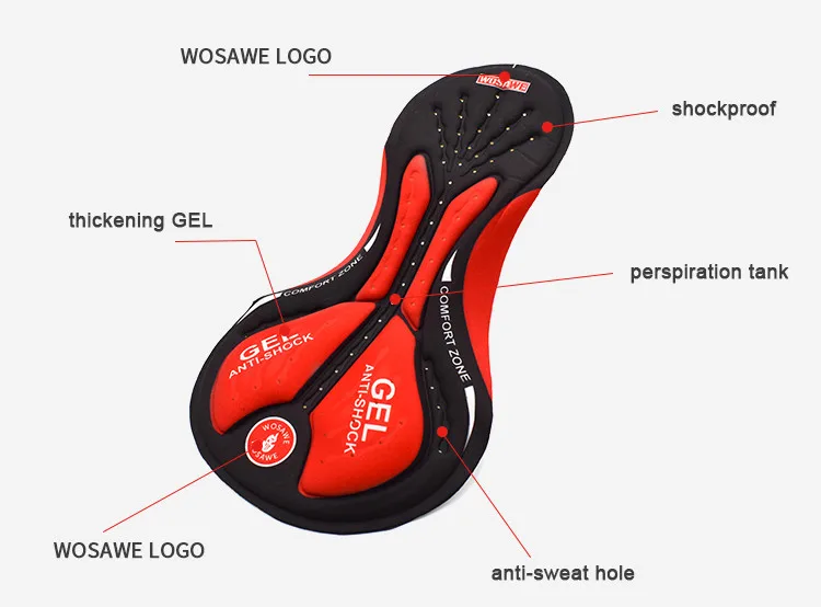 WOSAWE велосипедные шорты с гелевой подкладкой мужское дышащее нижнее белье для