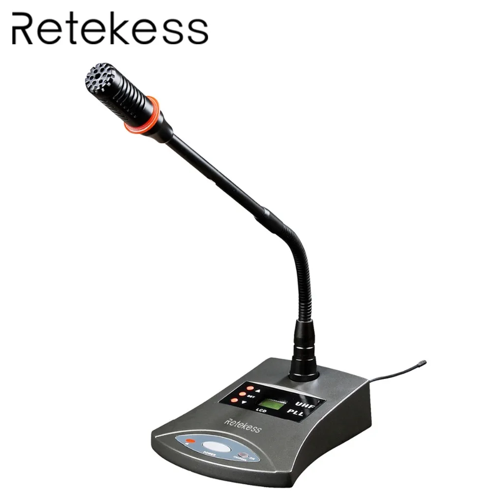Retekess T124 RF Wireless Conference System Simultaneous Interpretation Floor Support Microphone Audio Transmitter for Meeting