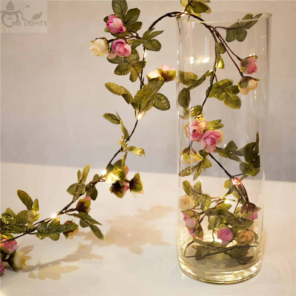 Гирлянда с цветами и листьями 10 м|led fairy string lights|fairy lightsstring lights |