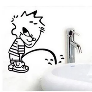 Забавные настенные наклейки для зеркала в ванной комнате двери милые дети