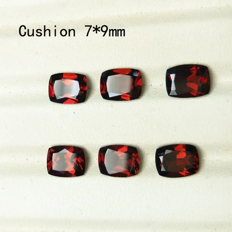 Tbj натуральный с гранатом Мозамбик cushion7 * 9 мм ard 2.53ct для 925 серебро крепление