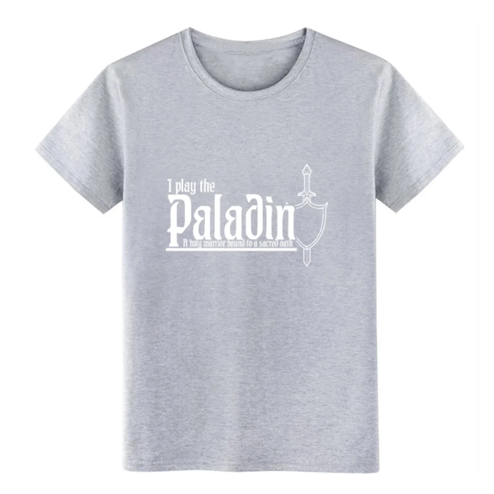 paladin tableto p class pen and paper dnd nerd geek t shirt Printing Short Sleeve round Neck clothing Anti-Wrinkle Spring | Мужская